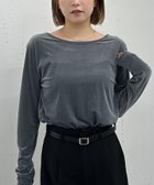 【アルシーヴ/archives】のシアーベロアTOPS 人気、トレンドファッション・服の通販 founy(ファニー) ファッション Fashion レディースファッション Fashion for Women トップス・カットソー Cut & Sew Tops ベロアトップス Velour Tops / Velvet-Look Items インナー Innerwear シアー Sheer, See-Through デコルテ Décolleté, Neckline ベロア Velour, Soft Velvet 春 Spring 秋 Autumn thumbnail BLUE GRAY|ID: prp329100004736502 ipo3291000000034246291