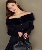 【ナイスクラップ/NICE CLAUP】の【REVIVAL】ビジューファーニット 人気、トレンドファッション・服の通販 founy(ファニー) ファッション Fashion レディースファッション Fashion for Women トップス・カットソー Cut & Sew Tops ニット Knit Tops & Sweaters アクセサリー Fashion Accessories ビジュー Bijou, Jewel-like Accent フィット Fit, Slim Fit フェイクファー Faux Fur, Imitation Fur ボトム Bottoms, Lower Wear リブニット Rib Knit, Ribbed Knit ロング Long, Long-Length おすすめ Recommended / Our Picks 2025年 2025 2025-2026秋冬・A/W Autumn/Winter 2025–26 AW25–26 thumbnail ブラック|ID: prp329100004736548 ipo3291000000034580858