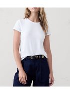 【バナナリパブリック ファクトリーストア/BANANA REPUBLIC FACTORY STORE】のBANANA REPUBLIC FACTORY STORE タイムレスクルーネックTシャツ 人気、トレンドファッション・服の通販 founy(ファニー) ファッション Fashion レディースファッション Fashion for Women トップス・カットソー Cut & Sew Tops シャツ・ブラウス・オフィスカジュアル Elegant Blouses & Button-Ups ロングTシャツ・Tシャツ Longline T-Shirts & Tees ストレート Straight, Straight Cut フィット Fit, Slim Fit 半袖 Short Sleeve, Half Sleeve thumbnail WHITE|ID: prp329100004736555 ipo3291000000034358561