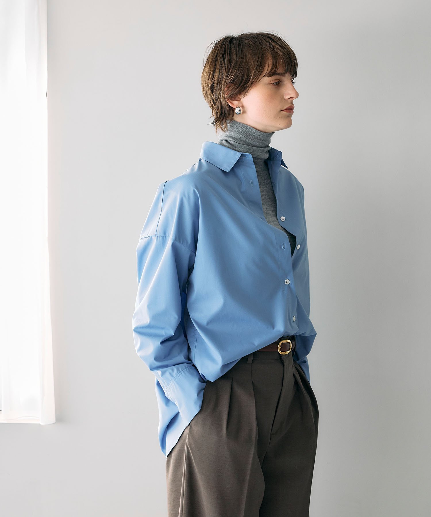 【ノーク/N.O.R.C】のコンフォータブルシャツ インテリア・キッズ・メンズ・レディースファッション・服の通販 founy(ファニー) 　ファッション　Fashion　レディースファッション　Fashion for Women　トップス・カットソー　Cut & Sew Tops　シャツ・ブラウス・オフィスカジュアル　Elegant Blouses & Button-Ups　おすすめ　Recommended / Our Picks　インナー　Innerwear　ショルダー　Shoulder, Shoulder Strap　ジャケット　Jacket, Outerwear　ストライプ　Stripe, Striped Pattern　ドロップ　Drop Shoulder, Dropped Style　今季　This Season, Current Season　ブルー|ID: prp329100004736575 ipo3291000000034214685