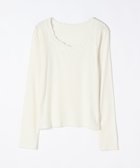 【ジーナシス/JEANASiS】のレーストリムテレコLS TEE オフホワイト|ID: prp329100004736604 ipo3291000000034465189