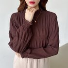 【ココモモ/COCOMOMO】の裏起毛 ハイネック ブラウス フリルハイネック シャーリング フリルブラウス 人気、トレンドファッション・服の通販 founy(ファニー) ファッション Fashion レディースファッション Fashion for Women トップス・カットソー Cut & Sew Tops シャツ・ブラウス・オフィスカジュアル Elegant Blouses & Button-Ups インナー Innerwear クラシカル Classical, Vintage-Inspired シャーリング Shirring, Ruched スウェット / スエット Sweatshirt, Sweatwear スリーブ Sleeve, Long Sleeve / Short Sleeve ハイネック High Neck, Mock Neck フェミニン Feminine, Girly フリル Frill, Ruffle ベスト Vest, Waistcoat レース Lace, Lace Fabric A/W・秋冬 Autumn/Winter thumbnail ダークブラウン|ID: prp329100004736664 ipo3291000000034644922