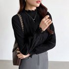 【ココモモ/COCOMOMO】の裏起毛 ハイネック ブラウス フリルハイネック シャーリング フリルブラウス 人気、トレンドファッション・服の通販 founy(ファニー) ファッション Fashion レディースファッション Fashion for Women トップス・カットソー Cut & Sew Tops シャツ・ブラウス・オフィスカジュアル Elegant Blouses & Button-Ups インナー Innerwear クラシカル Classical, Vintage-Inspired シャーリング Shirring, Ruched スウェット / スエット Sweatshirt, Sweatwear スリーブ Sleeve, Long Sleeve / Short Sleeve ハイネック High Neck, Mock Neck フェミニン Feminine, Girly フリル Frill, Ruffle ベスト Vest, Waistcoat レース Lace, Lace Fabric A/W・秋冬 Autumn/Winter thumbnail ブラック|ID: prp329100004736664 ipo3291000000034644925