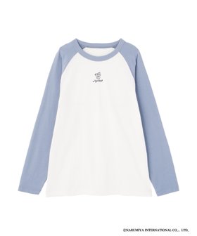 【フリーズマート/FREE'S MART】のエンジェルブルーコラボ ラグランロング丈Tシャツ 人気、トレンドファッション・服の通販 founy(ファニー) ファッション Fashion レディースファッション Fashion for Women トップス・カットソー Cut & Sew Tops シャツ・ブラウス・オフィスカジュアル Elegant Blouses & Button-Ups ロングTシャツ・Tシャツ Longline T-Shirts & Tees おすすめ Recommended / Our Picks キャラクター Character, Licensed Characters デニム Denim, Jeans Material プリント Print, Printed Pattern ボトム Bottoms, Lower Wear ロング Long, Long-Length 人気 Popular, Best Seller |ID:prp329100004736705