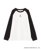 【フリーズマート/FREE'S MART】のエンジェルブルーコラボ ラグランロング丈Tシャツ 人気、トレンドファッション・服の通販 founy(ファニー) ファッション Fashion レディースファッション Fashion for Women トップス・カットソー Cut & Sew Tops シャツ・ブラウス・オフィスカジュアル Elegant Blouses & Button-Ups ロングTシャツ・Tシャツ Longline T-Shirts & Tees おすすめ Recommended / Our Picks キャラクター Character, Licensed Characters デニム Denim, Jeans Material プリント Print, Printed Pattern ボトム Bottoms, Lower Wear ロング Long, Long-Length 人気 Popular, Best Seller thumbnail オフホワイト×ブラック|ID: prp329100004736705 ipo3291000000034350166