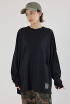 【ロデオクラウンズワイドボウル/RODEO CROWNS WIDE BOWL】の【UNISEX】SHARE ビッグフットボール L/S Tシャツ 人気、トレンドファッション・服の通販 founy(ファニー) ファッション Fashion レディースファッション Fashion for Women トップス・カットソー Cut & Sew Tops シャツ・ブラウス・オフィスカジュアル Elegant Blouses & Button-Ups ロングTシャツ・Tシャツ Longline T-Shirts & Tees ユニセックス Unisex, Genderless おすすめ Recommended / Our Picks スキニー Skinny, Slim Fit ビッグ Big, Oversized ボトム Bottoms, Lower Wear レギンス Leggings, Stretch Pants thumbnail BLK|ID: prp329100004736712 ipo3291000000034286930