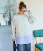 【フリークスストア/FREAK'S STORE】の裏起毛 スウェット × シャツ レイヤード風 トップス【限定展開】 25AW グレー|ID: prp329100004736737 ipo3291000000034215553