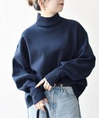 【シップス フォー ウィメン/SHIPS】のSHIPS any 洗濯機可能 ハイネック ボリュームスリーブ ロングリブ ニット プルオーバー ネイビー|ID: prp329100004736775 ipo3291000000034425767