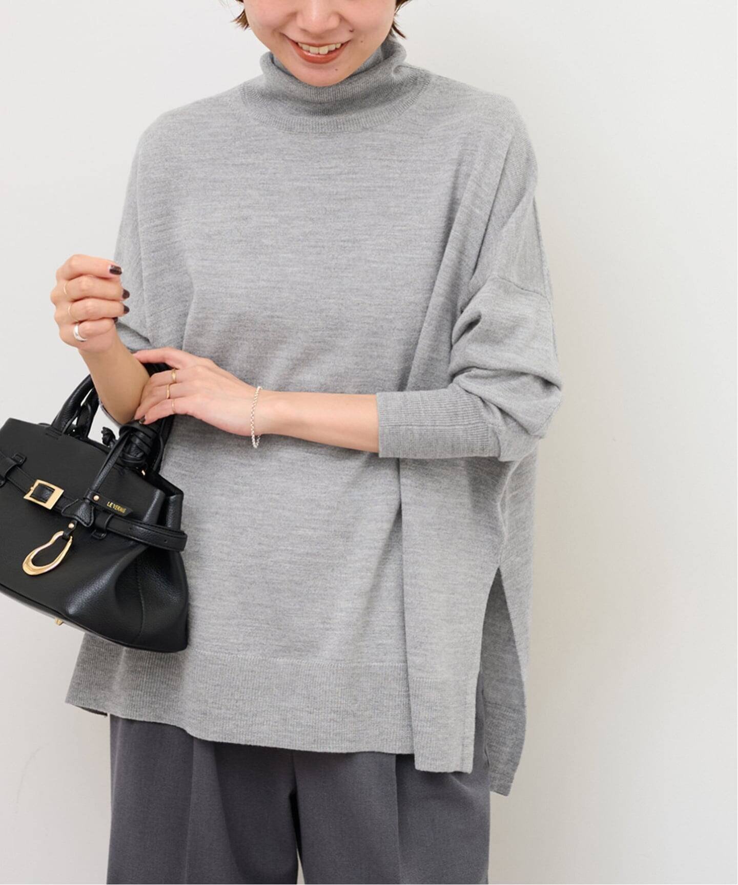 【ジャーナルスタンダード レリューム/JOURNAL STANDARD relume】の《追加2 / 新色》BiellaYarnワイドタートルネック インテリア・キッズ・メンズ・レディースファッション・服の通販 founy(ファニー) 　ファッション　Fashion　レディースファッション　Fashion for Women　トップス・カットソー　Cut & Sew Tops　タートルネック・ハイネックトップス　Turtlenecks & High-Neck Tops　2025年　2025　2025-2026秋冬・A/W　Autumn/Winter 2025–26 AW25–26　インナー　Innerwear　カーディガン　Cardigan, Knitwear　スリット　Slit, Slit Detail　タートルネック　Turtleneck, High Neck　ダウン　Down, Puffer　デニム　Denim, Jeans Material　ロング　Long, Long-Length　ワイド　Wide, Wide Fit　グレーB|ID: prp329100004736779 ipo3291000000034986046