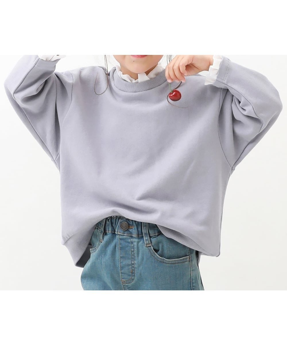 【デビロック/devirock / KIDS】の綿100% 重ね着風フリル スウェットトレーナー トレーナー トップス 25AW インテリア・キッズ・メンズ・レディースファッション・服の通販 founy(ファニー) 　ファッション　Fashion　キッズファッション　Fashion for Kids　トップス・カットソー　Cut & Sew Tops　シフォン　Chiffon, Lightweight Fabric　トレーナー　Sweatshirt, Trainer　フリル　Frill, Ruffle　2025年　2025　2025-2026秋冬・A/W　Autumn/Winter 2025–26 AW25–26　Dバイオレット|ID: prp329100004736783 ipo3291000000034396688