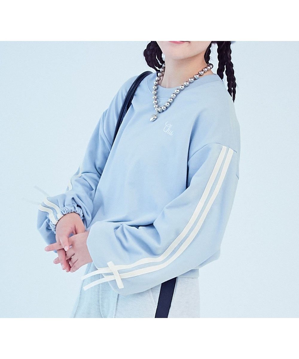 【デビロック/devirock / KIDS】の【chum】えらべるデザインアソート クロップド丈 ミニ裏毛 トレーナー トップス 25AW インテリア・キッズ・メンズ・レディースファッション・服の通販 founy(ファニー) 　ファッション　Fashion　キッズファッション　Fashion for Kids　トップス・カットソー　Cut & Sew Tops　クロップド　Cropped, Short Length　スウェット / スエット　Sweatshirt, Sweatwear　トレンド　Trend, Trending Now　トレーナー　Sweatshirt, Trainer　おすすめ　Recommended / Our Picks　2025年　2025　2025-2026秋冬・A/W　Autumn/Winter 2025–26 AW25–26　002-ライン-アイスブルー|ID: prp329100004736784 ipo3291000000034448002