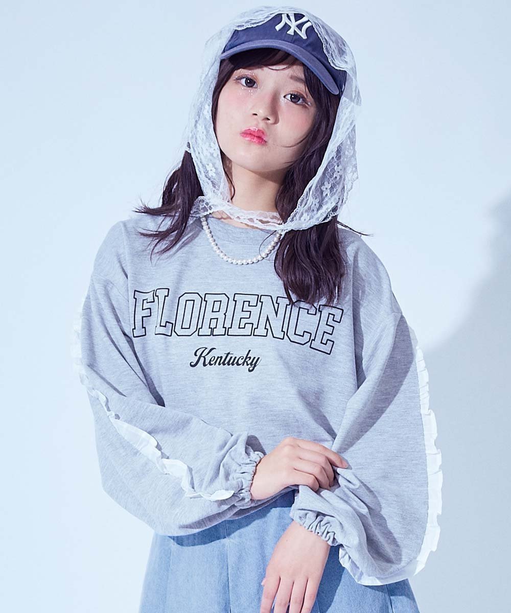 【デビロック/devirock / KIDS】の【chum】えらべるデザインアソート クロップド丈 ミニ裏毛 トレーナー トップス 25AW インテリア・キッズ・メンズ・レディースファッション・服の通販 founy(ファニー) 　ファッション　Fashion　キッズファッション　Fashion for Kids　トップス・カットソー　Cut & Sew Tops　クロップド　Cropped, Short Length　スウェット / スエット　Sweatshirt, Sweatwear　トレンド　Trend, Trending Now　トレーナー　Sweatshirt, Trainer　おすすめ　Recommended / Our Picks　2025年　2025　2025-2026秋冬・A/W　Autumn/Winter 2025–26 AW25–26　010-フリル-杢グレー|ID: prp329100004736784 ipo3291000000034448004