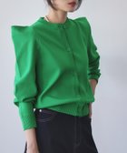 【ガール/GIRL】のパワーショルダー クルーネック ニットカーディガン 人気、トレンドファッション・服の通販 founy(ファニー) ファッション Fashion レディースファッション Fashion for Women トップス・カットソー Cut & Sew Tops ニット Knit Tops & Sweaters カーディガン・羽織り Layered Style Cardigans エレガント 上品 Elegant カーディガン Cardigan, Knitwear ショルダー Shoulder, Shoulder Strap スリーブ Sleeve, Long Sleeve / Short Sleeve 羽織 Haori, Light Jacket A/W・秋冬 Autumn/Winter 再入荷 Restock / Back in Stock thumbnail GRN|ID: prp329100004736980 ipo3291000000034965371