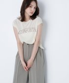 【ナチュラル ビューティー ベーシック/NATURAL BEAUTY BASIC】のベロアロゴ刺繍トップス アイボリー1|ID: prp329100004737010 ipo3291000000034217129