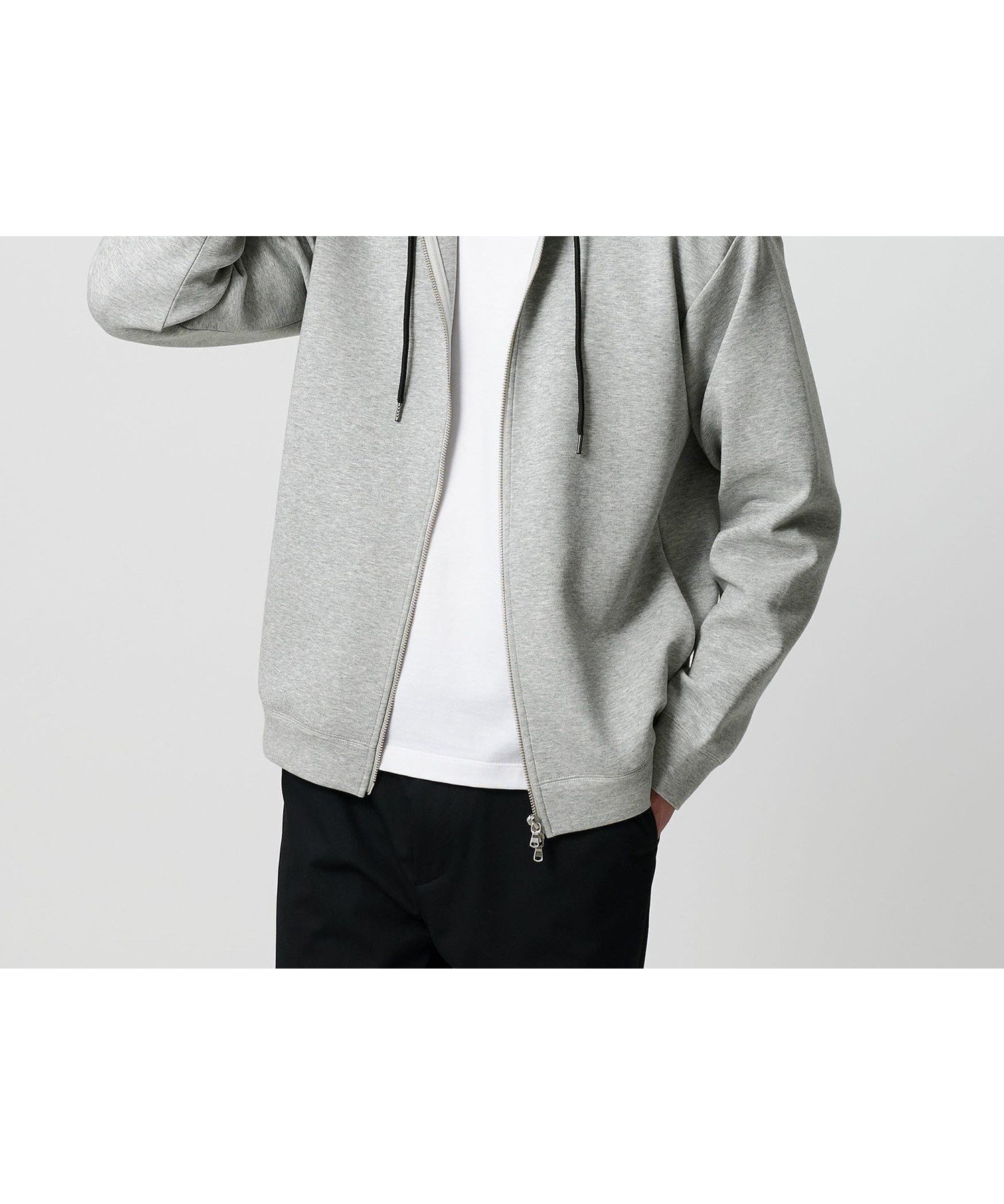 【ビューティ&ユース ユナイテッドアローズ/BEAUTY&YOUTH / UNITED ARROWS / MEN】の【WEB限定 WARDROBE SMART】ダブルニット ジップパーカー/セットアップ対応 インテリア・キッズ・メンズ・レディースファッション・服の通販 founy(ファニー)  ファッション Fashion メンズファッション Fashion for Men セットアップ Matching Sets 春 Spring カーディガン Cardigan, Knitwear スウェット / スエット Sweatshirt, Sweatwear スマート Smart, Elegant スラックス Slacks, Dress Pants セットアップ Set-Up, Coordinated Outfit ダブル Double, Double-Breasted トレーナー Sweatshirt, Trainer パーカー Hoodie, Parka ファブリック Fabric, Textile フラット Flat, Flat Shoes ポケット Pocket, Pocket Detail リラックス Relax, Relaxed Fit A/W・秋冬 Autumn/Winter MD.GRAY|ID: prp329100004737162 ipo3291000000034352319