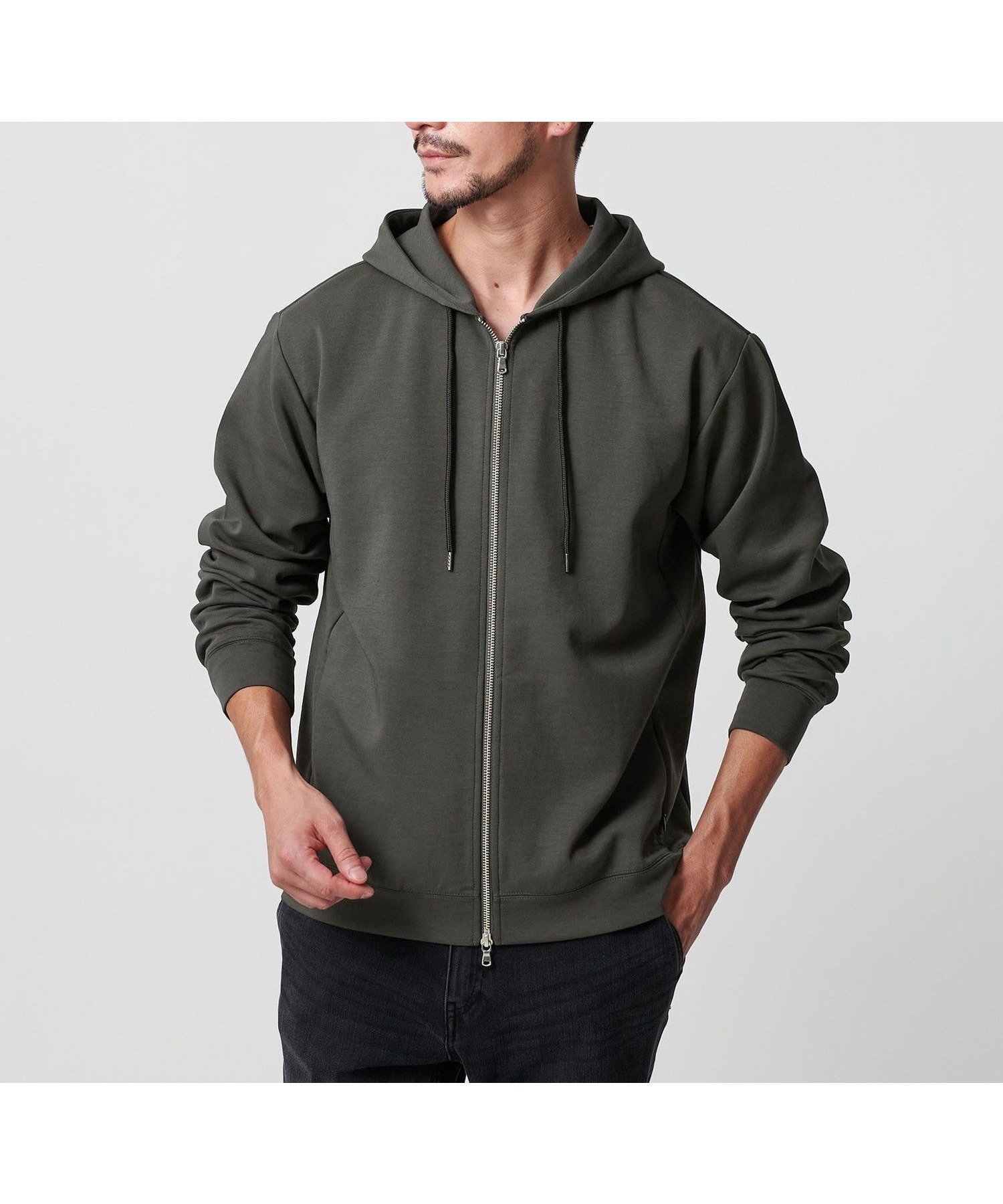 【ビューティ&ユース ユナイテッドアローズ/BEAUTY&YOUTH / UNITED ARROWS / MEN】の【WEB限定 WARDROBE SMART】ダブルニット ジップパーカー/セットアップ対応 インテリア・キッズ・メンズ・レディースファッション・服の通販 founy(ファニー)  ファッション Fashion メンズファッション Fashion for Men セットアップ Matching Sets 春 Spring カーディガン Cardigan, Knitwear スウェット / スエット Sweatshirt, Sweatwear スマート Smart, Elegant スラックス Slacks, Dress Pants セットアップ Set-Up, Coordinated Outfit ダブル Double, Double-Breasted トレーナー Sweatshirt, Trainer パーカー Hoodie, Parka ファブリック Fabric, Textile フラット Flat, Flat Shoes ポケット Pocket, Pocket Detail リラックス Relax, Relaxed Fit A/W・秋冬 Autumn/Winter DK.GRAY|ID: prp329100004737162 ipo3291000000034352321