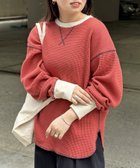 【シーピーシーエム/CPCM】のリブ配色ステッチワッフルプルオーバー 人気、トレンドファッション・服の通販 founy(ファニー) ファッション Fashion レディースファッション Fashion for Women トップス・カットソー Cut & Sew Tops カジュアルプルオーバー・ニットトップス Pullovers & Knit Tops / Casual Pullovers おすすめ Recommended / Our Picks スリット Slit, Slit Detail ロング Long, Long-Length ワッフル Waffle, Waffle Knit thumbnail オレンジ|ID: prp329100004737169 ipo3291000000034578022