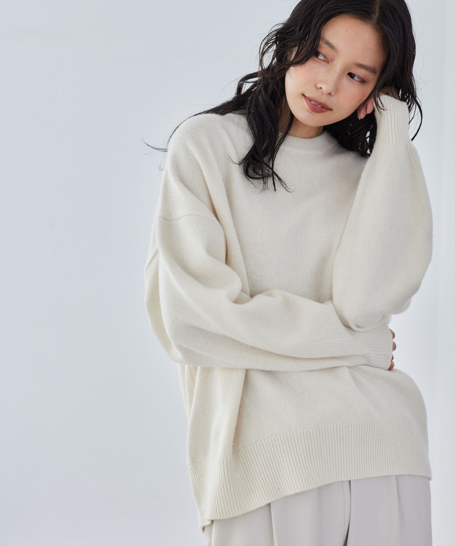 【バンヤードストーム/BARNYARDSTORM】のAQUAクループルオーバー インテリア・キッズ・メンズ・レディースファッション・服の通販 founy(ファニー)  ファッション Fashion レディースファッション Fashion for Women トップス・カットソー Cut & Sew Tops カジュアルプルオーバー・ニットトップス Pullovers & Knit Tops / Casual Pullovers インナー Innerwear タイトスカート Pencil Skirt, Tight Skirt フェミニン Feminine, Girly ベーシック Basic, Essential マニッシュ Mannish, Boyish ワイド Wide, Wide Fit ホワイト|ID: prp329100004737173 ipo3291000000034374732