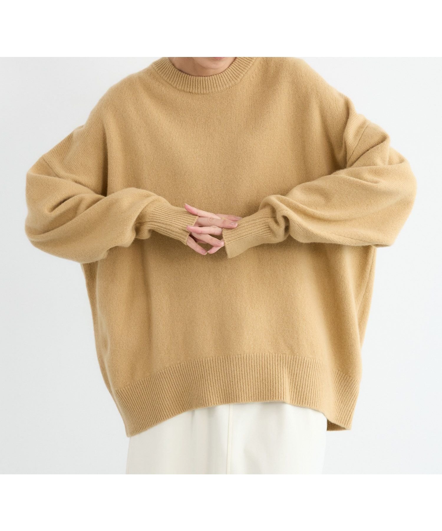 【バンヤードストーム/BARNYARDSTORM】のAQUAクループルオーバー インテリア・キッズ・メンズ・レディースファッション・服の通販 founy(ファニー)  ファッション Fashion レディースファッション Fashion for Women トップス・カットソー Cut & Sew Tops カジュアルプルオーバー・ニットトップス Pullovers & Knit Tops / Casual Pullovers インナー Innerwear タイトスカート Pencil Skirt, Tight Skirt フェミニン Feminine, Girly ベーシック Basic, Essential マニッシュ Mannish, Boyish ワイド Wide, Wide Fit ベージュ|ID: prp329100004737173 ipo3291000000034374737