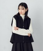 【コムサイズム/COMME CA ISM】のケーブルニット*タフタジレ ブラック|ID: prp329100004737224 ipo3291000000034218205