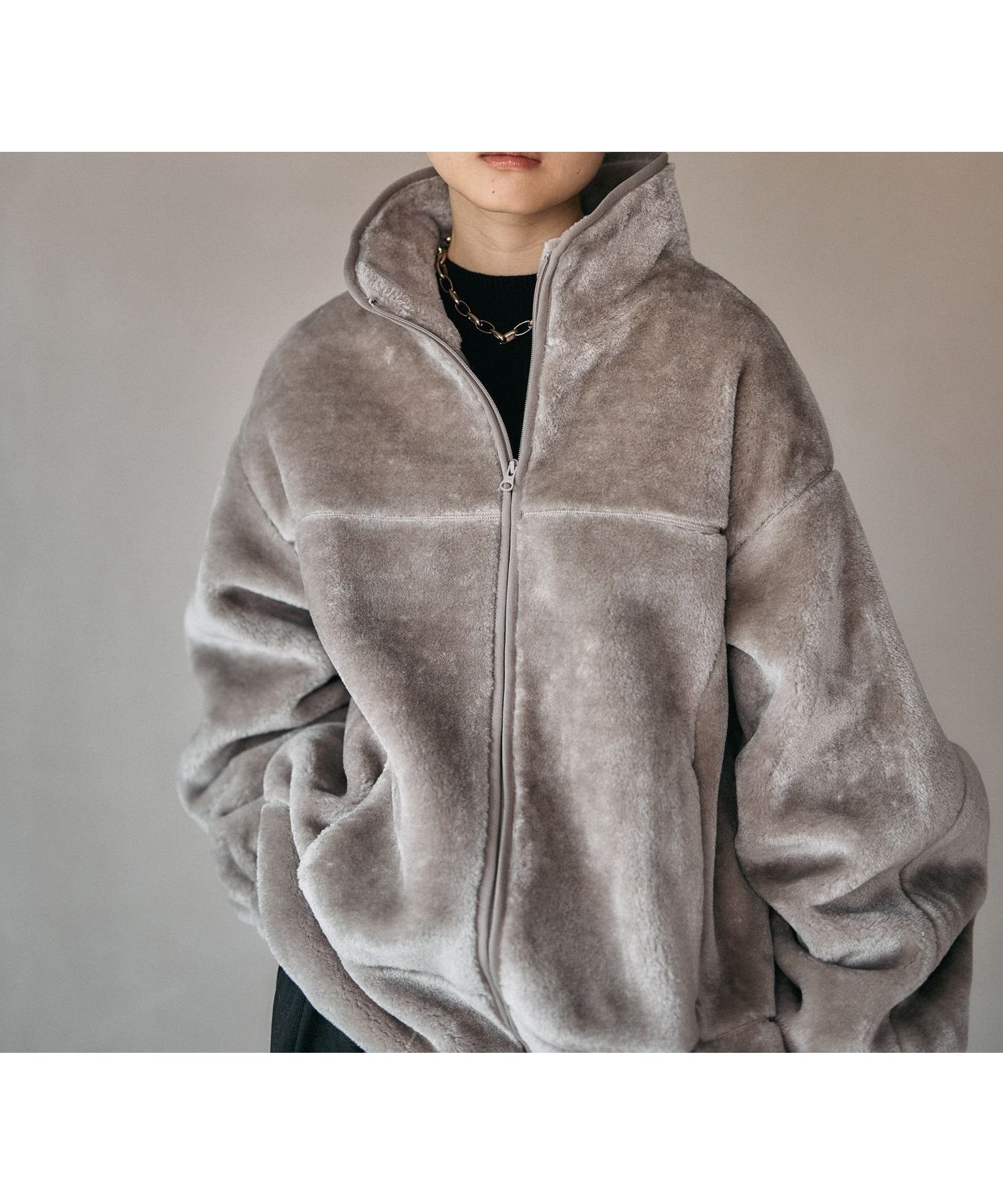 【レプシィム ローリーズファーム/LEPSIM LOWRYS FARM】のドロストマイクロファーブルゾン インテリア・キッズ・メンズ・レディースファッション・服の通販 founy(ファニー) 　ファッション　Fashion　レディースファッション　Fashion for Women　アウター　Coat / Outerwear Collection　ブルゾンジャケット・スポーティアウター　Blouson Jackets　おすすめ　Recommended / Our Picks　チェック　Check, Plaid, Tartan　フレア　Flare, Flared　ブルゾン　Blouson, Bomber Jacket　グレージュ12|ID: prp329100004737283 ipo3291000000034945676