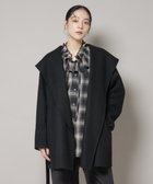 【ナノ ユニバース/nano universe】のSUPER110blend リバーショールミディコート ブラック|ID:prp329100004737330