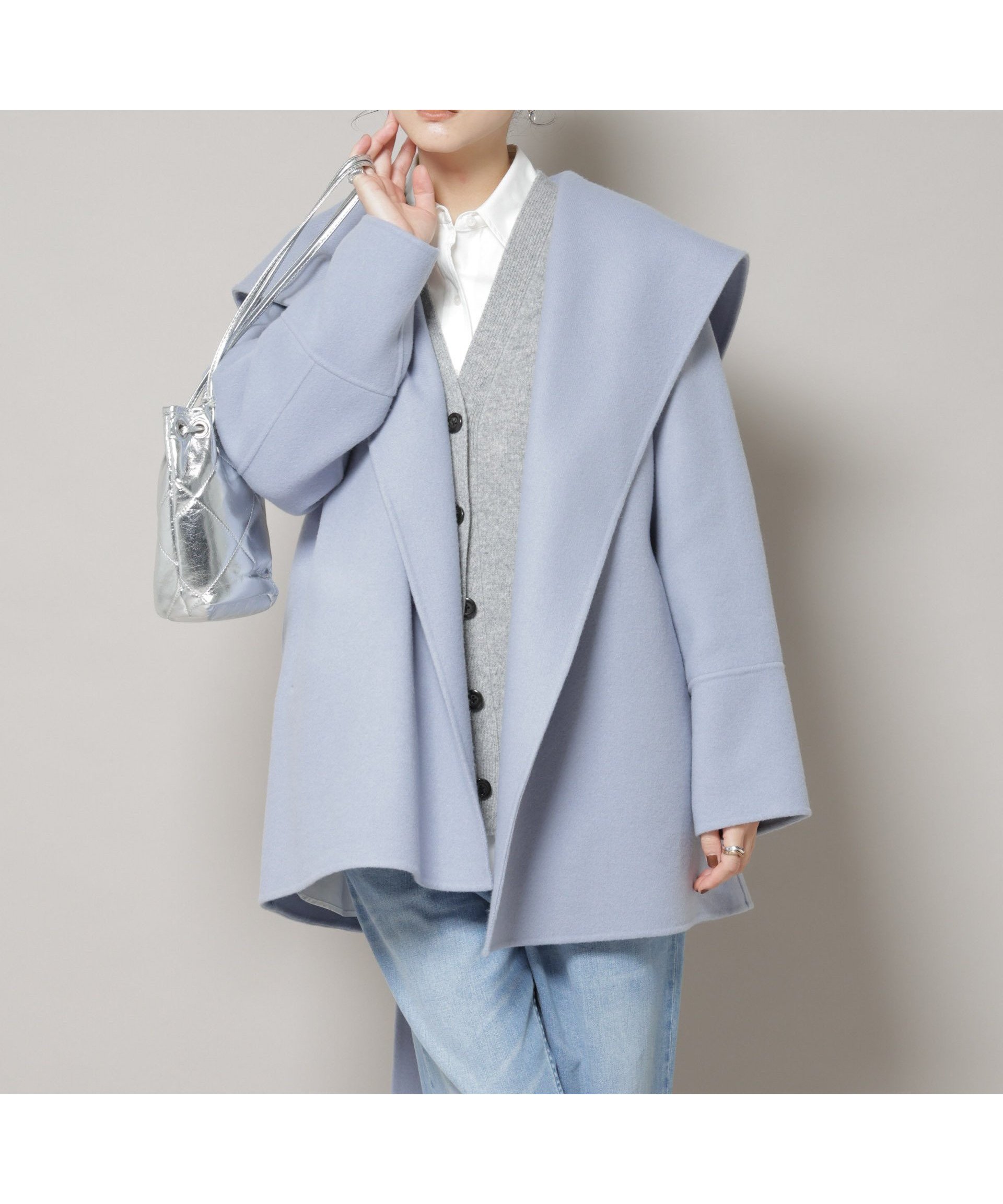 【ナノ ユニバース/nano universe】のSUPER110blend リバーショールミディコート インテリア・キッズ・メンズ・レディースファッション・服の通販 founy(ファニー) ファッション Fashion レディースファッション Fashion for Women アウター Coat / Outerwear Collection コート・ロングコート・ピーコート Long Coats, Peacoats & More ショール Shawl, Wrap ストール Stole, Wrap ダブル Double, Double-Breasted フェイス Face, Facial Design フロント Front, Front Design ミドル Middle Length, Mid Height リラックス Relax, Relaxed Fit エレガント 上品 Elegant 2025年 2025 2025-2026秋冬・A/W Autumn/Winter 2025–26 AW25–26 L.ブルー1|ID: prp329100004737330 ipo3291000000034529551