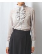 【ナラ カミーチェ/NARACAMICIE】のドットジャガードフリル長袖ブラウス 人気、トレンドファッション・服の通販 founy(ファニー) ファッション Fashion レディースファッション Fashion for Women トップス・カットソー Cut & Sew Tops シャツ・ブラウス・オフィスカジュアル Elegant Blouses & Button-Ups おすすめ Recommended / Our Picks シアー Sheer, See-Through ジャケット Jacket, Outerwear ストレッチ Stretch, Stretchy Fabric トレンド Trend, Trending Now ドレス Dress, One-Piece フリル Frill, Ruffle ラグジュアリー Luxury, Elegant 定番 Standard, Basic Item 長袖 Long Sleeve, Full Sleeve thumbnail ライトグレー|ID: prp329100004737365 ipo3291000000034279636