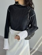 【リエディ/Re:EDIT】の配色切り替えメロープリーツハイネックトップス 人気、トレンドファッション・服の通販 founy(ファニー) ファッション Fashion レディースファッション Fashion for Women トップス・カットソー Cut & Sew Tops インナー Innerwear シンプル Simple, Minimal ハイネック High Neck, Mock Neck ビスチェ Bustier, Corset Top プリーツ Pleats, Pleated ベスト Vest, Waistcoat 無地 Plain, Solid Color thumbnail ブラック×ホワイト|ID: prp329100004737373 ipo3291000000034518291