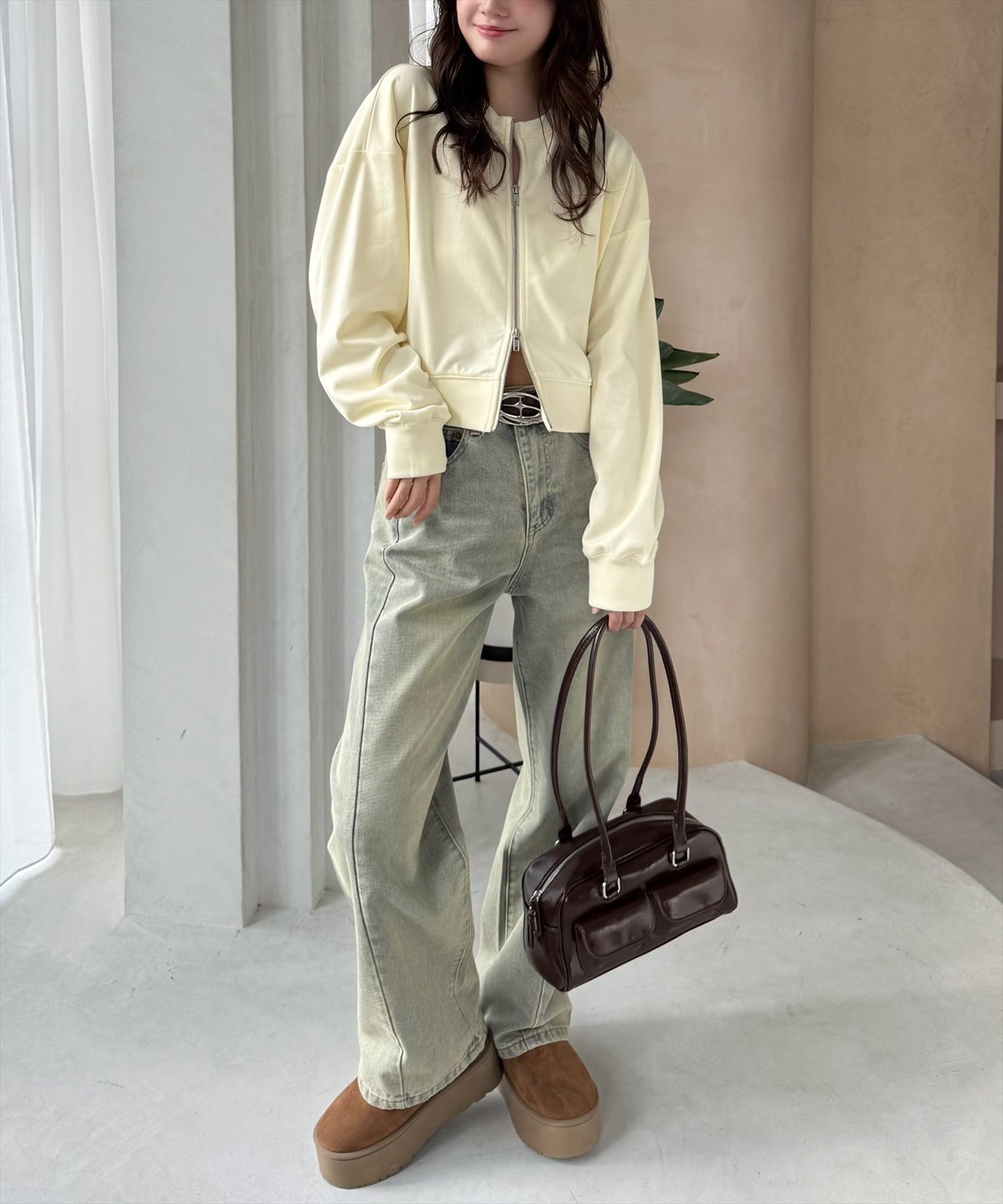 【クリア/clear】のダブルジップカットソートップス インテリア・キッズ・メンズ・レディースファッション・服の通販 founy(ファニー) 　ファッション　Fashion　レディースファッション　Fashion for Women　トップス・カットソー　Cut & Sew Tops　カットソー・ベーシックTシャツ　Cut-and-Sewn Tops / Stretch Tees & Basics　インナー　Innerwear　シンプル　Simple, Minimal　ジップ　Zip, Zipper　ベーシック　Basic, Essential　IV|ID: prp329100004737382 ipo3291000000034219028