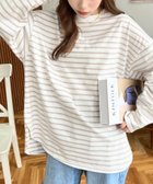 【モーメントプラス/moment+ / MEN】の綿100%無地 ボーダー.オーバーサイズロングスリーブTシャツ ベージュ系その他|ID: prp329100004737405 ipo3291000000034511130