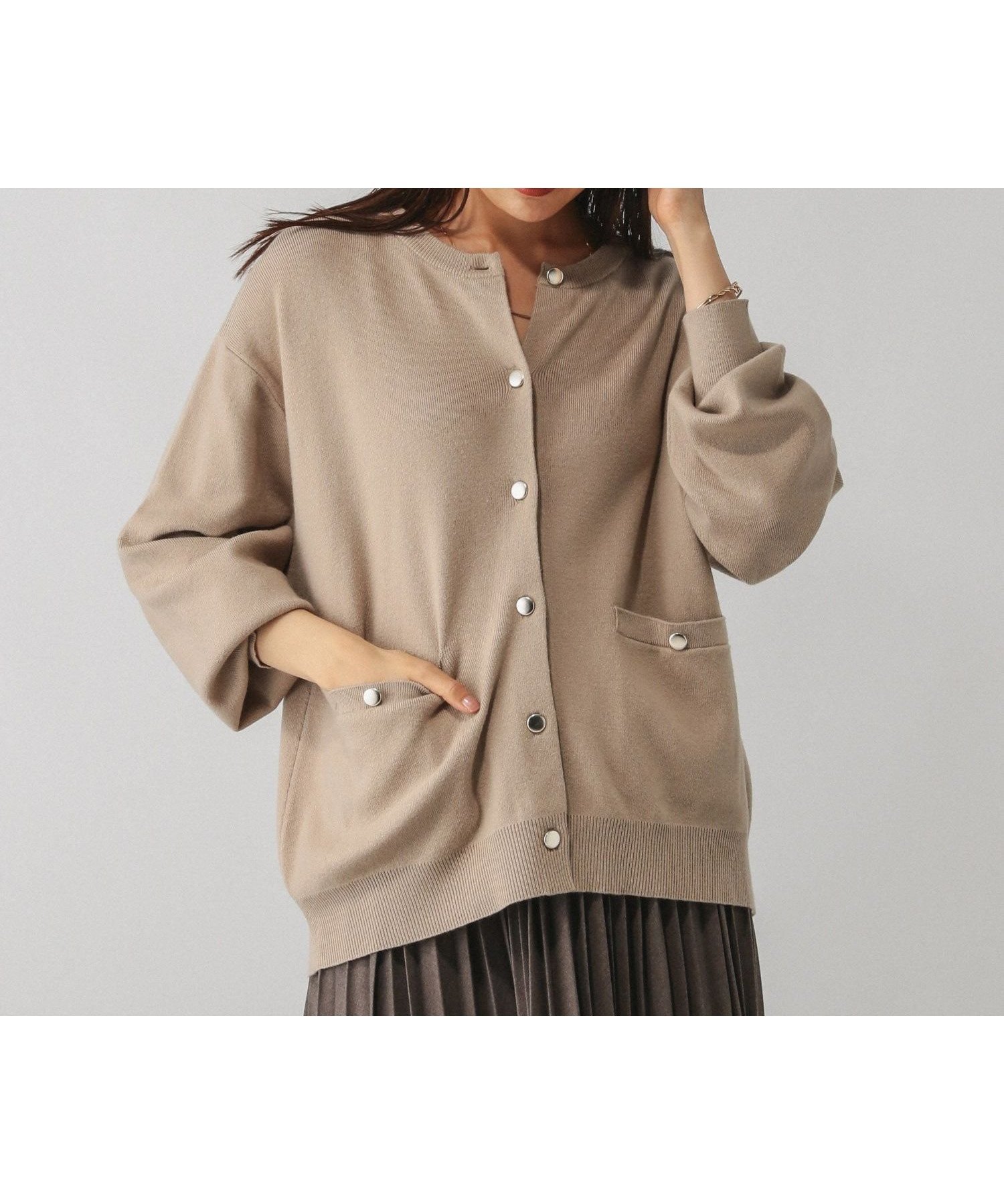 【グローバルワーク/GLOBAL WORK】のメルティクルー金ボタンカーディガン/577879 インテリア・キッズ・メンズ・レディースファッション・服の通販 founy(ファニー)  ファッション Fashion レディースファッション Fashion for Women トップス・カットソー Cut & Sew Tops カーディガン・羽織り Layered Style Cardigans おすすめ Recommended / Our Picks カットソー Cut and Sewn Top カーディガン Cardigan, Knitwear シンプル Simple, Minimal スキッパー Skipper, Open Collar バランス Balance, Style Balance ボトム Bottoms, Lower Wear ワイド Wide, Wide Fit エレガント 上品 Elegant ベージュ53|ID: prp329100004737848 ipo3291000000034222957