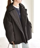 【シップス フォー ウィメン/SHIPS】のquaranciel 撥水加工 中綿 テーラード ミドル Wボタン ジャケット コート ブラック|ID: prp329100004737860 ipo3291000000034436825