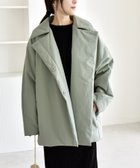 【シップス フォー ウィメン/SHIPS】のquaranciel 撥水加工 中綿 テーラード ミドル Wボタン ジャケット コート ライトオリーブ|ID: prp329100004737860 ipo3291000000034436828