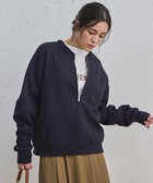 【ドゥ アルシーヴ/Doux archives】のUSコットンハーフZIPプルオーバー 人気、トレンドファッション・服の通販 founy(ファニー) ファッション Fashion レディースファッション Fashion for Women トップス・カットソー Cut & Sew Tops カジュアルプルオーバー・ニットトップス Pullovers & Knit Tops / Casual Pullovers インナー Innerwear シンプル Simple, Minimal スウェット / スエット Sweatshirt, Sweatwear スキッパー Skipper, Open Collar 人気 Popular, Best Seller ハーフ Half, Half-Length thumbnail NAVY|ID: prp329100004737935 ipo3291000000034533290