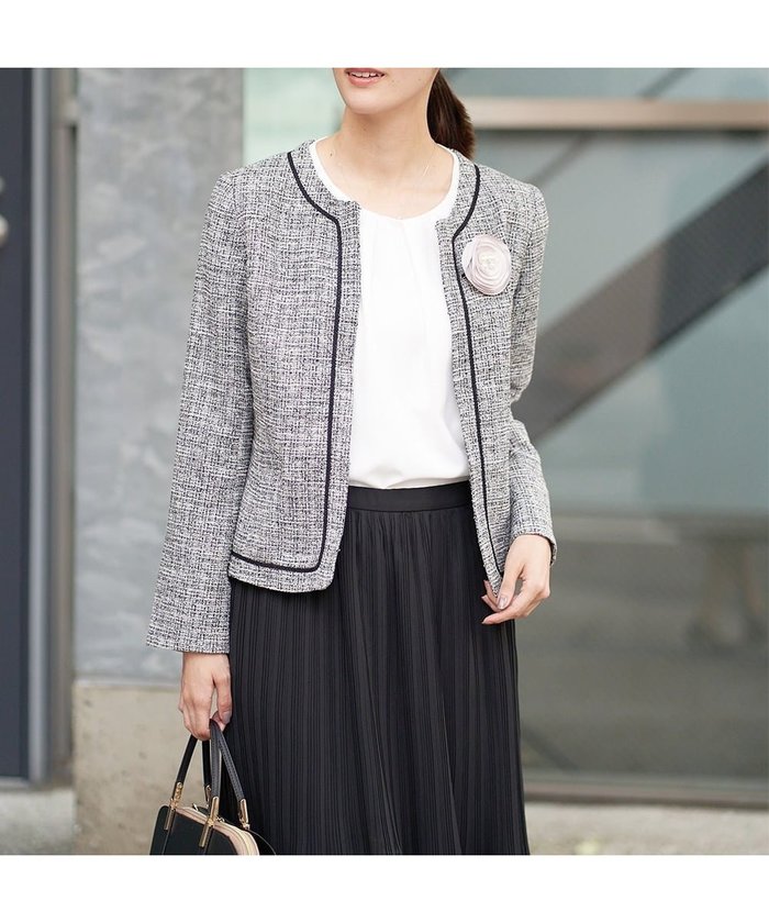 【アー ヴェー ヴェー/a.v.v】のストレッチツイードノーカラージャケット インテリア・キッズ・メンズ・レディースファッション・服の通販 founy(ファニー) https://founy.com/ ファッション Fashion レディースファッション Fashion for Women アウター Coat / Outerwear Collection レディースジャケット・軽アウター Jackets ノーカラージャケット / シンプル上品コーデ Collarless Jackets シフォン Chiffon, Lightweight Fabric ジャケット Jacket, Outerwear ストレッチ Stretch, Stretchy Fabric ツイード Twill, Twill Weave 人気 Popular, Best Seller パターン Pattern, Design Print 楽ちん Easy Fit, Comfortable 再入荷 Restock / Back in Stock おすすめ Recommended / Our Picks エレガント 上品 Elegant セレモニー Ceremony 入学式 Entrance Ceremony 卒業式 Graduation Ceremony ビジネス 仕事 通勤 Business / Work / Commuting |ID: prp329100004737962 ipo3291000000034559415