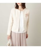 【アー ヴェー ヴェー/a.v.v】のストレッチツイードノーカラージャケット ベージュ|ID: prp329100004737962 ipo3291000000034559419