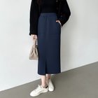【ココモモ/COCOMOMO】の裏起毛あり/なしタイプ タイト ナロースカート ロング丈 ストレッチ スカート ネイビー|ID: prp329100004738007 ipo3291000000034577720