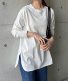 【アンドミー/andme】のUSA コットン 長袖 オーバーサイズ 裾ラウンド Tシャツ オフホワイト|ID: prp329100004738071 ipo3291000000034801274