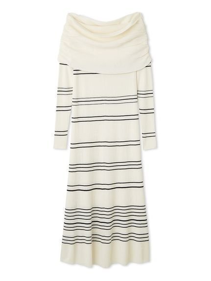 【ミラオーウェン/Mila Owen】の【セットアイテム】2wayスヌードオフショルリブニットワンピース インテリア・キッズ・メンズ・レディースファッション・服の通販 founy(ファニー) 　雑誌掲載アイテム　Magazine Picks & Fashion Features　ファッション雑誌　Fashion Magazines　ストーリィ　STORY　ファッション　Fashion　レディースファッション　Fashion for Women　ワンピース　Dresses　ニットワンピース　Knit Dresses　アクセサリー　Fashion Accessories　エレガント 上品　Elegant　ギャザー　Gathered, Ruffled　12月号　December Issue　ストール　Stole, Wrap　スヌード　Snood, Infinity Scarf　スマート　Smart, Elegant　雑誌　Magazine, Fashion Magazine　デコルテ　Décolleté, Neckline　ドレープ　Drape, Draping Fabric　フレア　Flare, Flared　ペチコート　Petticoat, Underskirt　ランダム　Random, Irregular　リブニット　Rib Knit, Ribbed Knit　ワンショル　One Shoulder, Asymmetrical　おすすめ　Recommended / Our Picks　BORDER[933]|ID: prp329100004738074 ipo3291000000034224288