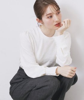 【インデックス/INDEX】のフラワージャカードパフスリーブトップス【洗濯機OK】 人気、トレンドファッション・服の通販 founy(ファニー) ファッション Fashion レディースファッション Fashion for Women トップス・カットソー Cut & Sew Tops カーディガン Cardigan, Knitwear シンプル Simple, Minimal ジャカード/ジャガード Jacquard, Woven Pattern スタンド Stand Collar, Upright Stand ストレッチ Stretch, Stretchy Fabric スマート Smart, Elegant スリーブ Sleeve, Long Sleeve / Short Sleeve バランス Balance, Style Balance パール Pearl, Pearl Accent フィット Fit, Slim Fit フラワー Flower, Floral エレガント 上品 Elegant |ID:prp329100004738075