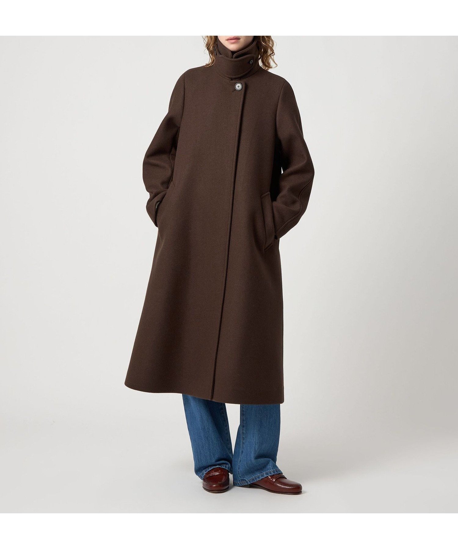 【ビューティ&ユース ユナイテッドアローズ/BEAUTY&YOUTH / UNITED ARROWS】のSteven Alan ウール カシミヤ テント ロング コート インテリア・キッズ・メンズ・レディースファッション・服の通販 founy(ファニー)  ファッション Fashion レディースファッション Fashion for Women アウター Coat / Outerwear Collection コート・ロングコート・ピーコート Long Coats, Peacoats & More エレガント 上品 Elegant ショート Short, Short Length スリーブ Sleeve, Long Sleeve / Short Sleeve バランス Balance, Style Balance マニッシュ Mannish, Boyish メルトン Melton, Heavy Wool ロング Long, Long-Length 定番 Standard, Basic Item DK.BROWN|ID: prp329100004738115 ipo3291000000034435944