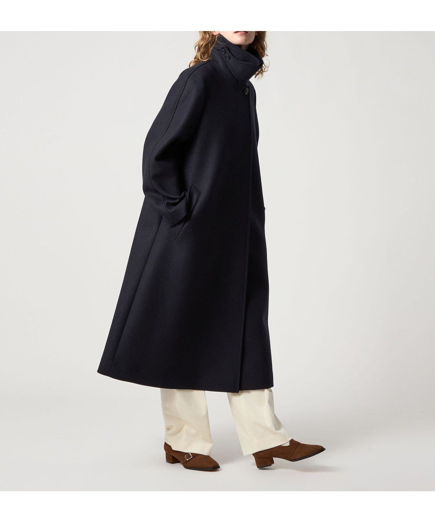 【ビューティ&ユース ユナイテッドアローズ/BEAUTY&YOUTH / UNITED ARROWS】のSteven Alan ウール カシミヤ テント ロング コート インテリア・キッズ・メンズ・レディースファッション・服の通販 founy(ファニー)  ファッション Fashion レディースファッション Fashion for Women アウター Coat / Outerwear Collection コート・ロングコート・ピーコート Long Coats, Peacoats & More エレガント 上品 Elegant ショート Short, Short Length スリーブ Sleeve, Long Sleeve / Short Sleeve バランス Balance, Style Balance マニッシュ Mannish, Boyish メルトン Melton, Heavy Wool ロング Long, Long-Length 定番 Standard, Basic Item NAVY|ID: prp329100004738115 ipo3291000000034435947