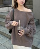 【ディスコート/Discoat】のピグメントワンショルスウェット ブラウン|ID: prp329100004738116 ipo3291000000034224616