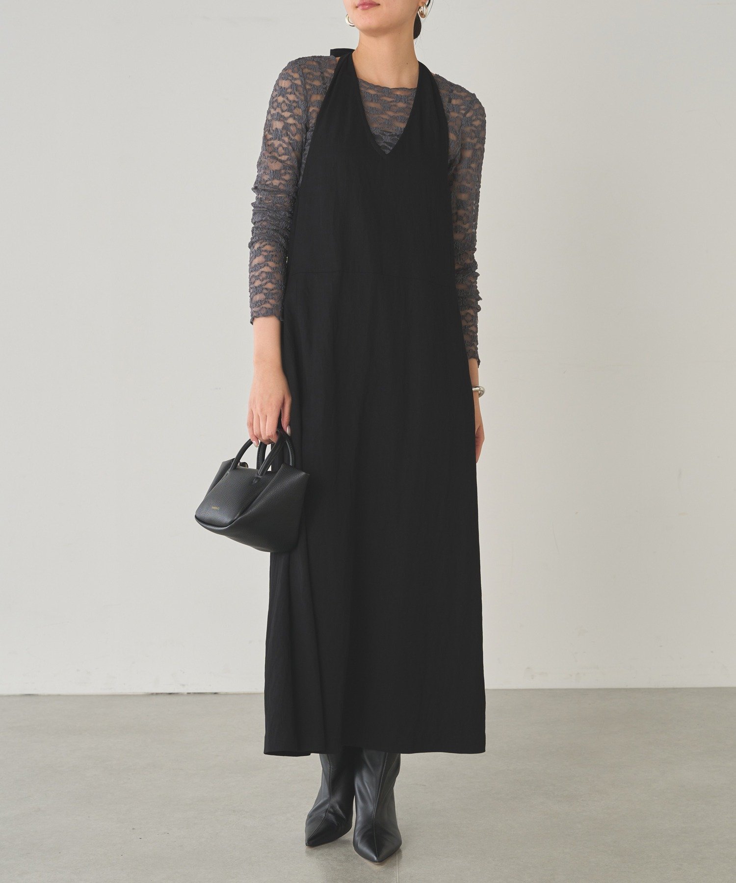 【パルグループ/PAL GROUP】の【Loungedress】ホルターネックワンピース インテリア・キッズ・メンズ・レディースファッション・服の通販 founy(ファニー)  ファッション Fashion レディースファッション Fashion for Women ワンピース Dresses フォーマル・パーティードレス・結婚式用ドレス Elegant & Casual Dresses アクセサリー Fashion Accessories シンプル Simple, Minimal ジャケット Jacket, Outerwear リラックス Relax, Relaxed Fit 再入荷 Restock / Back in Stock おすすめ Recommended / Our Picks エレガント 上品 Elegant ブラック|ID: prp329100004738163 ipo3291000000034380945