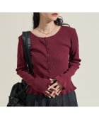 【フリークスストア/FREAK'S STORE】のカットリブ 2WAYコンパクトカーディガン 25AW ワインレッド|ID: prp329100004738166 ipo3291000000034224952