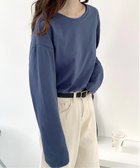 【アミュレット/Amulet】の【Dewlily】オーバーサイズロングTシャツ 人気、トレンドファッション・服の通販 founy(ファニー) ファッション Fashion レディースファッション Fashion for Women トップス・カットソー Cut & Sew Tops シャツ・ブラウス・オフィスカジュアル Elegant Blouses & Button-Ups ロングTシャツ・Tシャツ Longline T-Shirts & Tees シンプル Simple, Minimal ベスト Vest, Waistcoat 定番 Standard, Basic Item 無地 Plain, Solid Color thumbnail ブルー|ID: prp329100004738214 ipo3291000000034225224