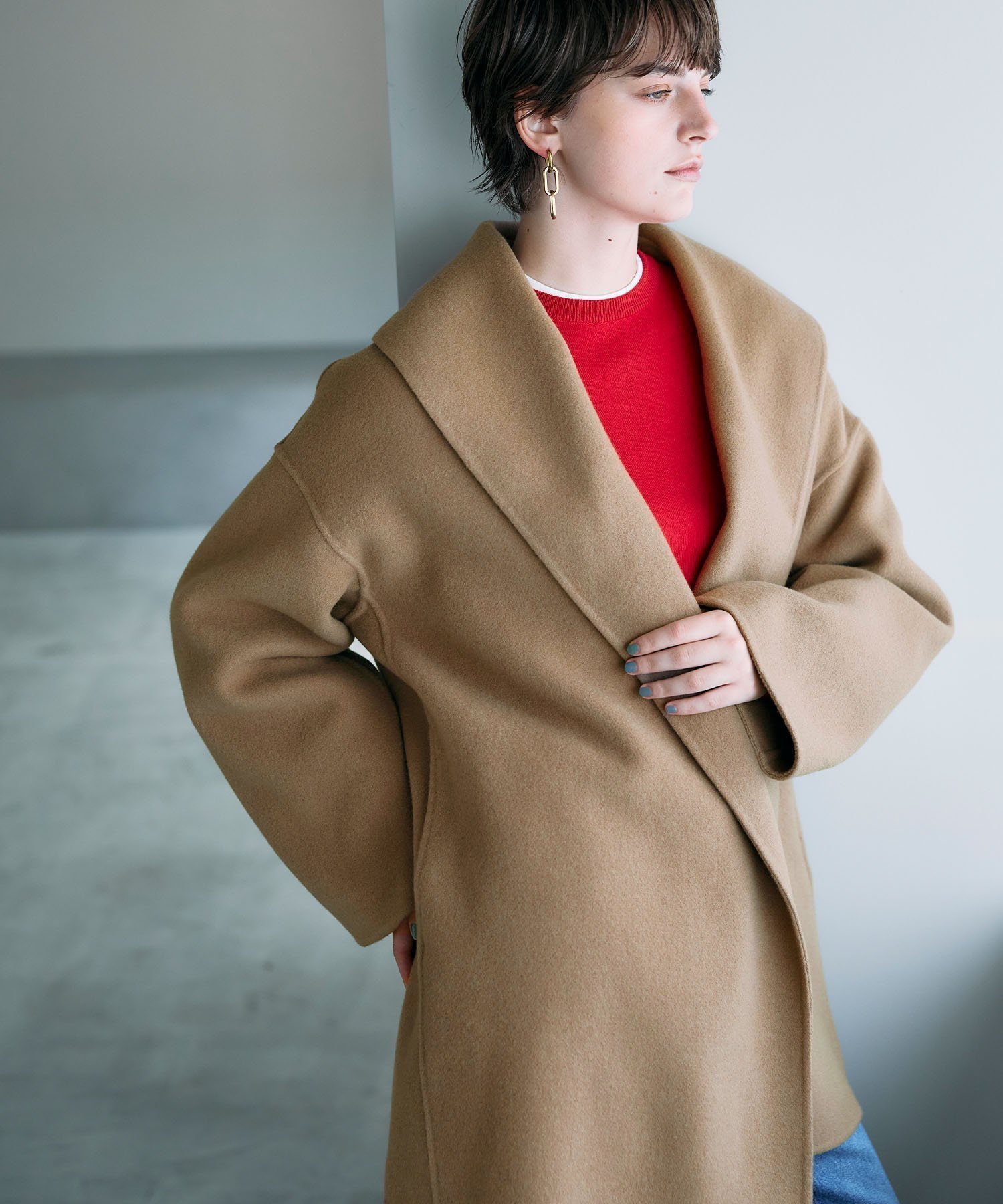 【ノーク/N.O.R.C】のウールメルトンミドルリバーコート インテリア・キッズ・メンズ・レディースファッション・服の通販 founy(ファニー) ファッション Fashion レディースファッション Fashion for Women アウター Coat / Outerwear Collection コート・ロングコート・ピーコート Long Coats, Peacoats & More ガウン Gown, Robe コンパクト Compact, Small Size 今季 This Season, Current Season ショール Shawl, Wrap スタイリッシュ Stylish, Fashionable 人気 Popular, Best Seller バランス Balance, Style Balance ミドル Middle Length, Mid Height メルトン Melton, Heavy Wool ロング Long, Long-Length おすすめ Recommended / Our Picks エレガント 上品 Elegant キャメル|ID: prp329100004738223 ipo3291000000034714288