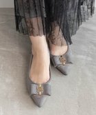 【ランダ/RANDA】のモノグラムパーツリボンフラットパンプス GRAY|ID: prp329100004738293 ipo3291000000034225677