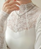 【ミニミニストア/miniministore】のレースカットソー切り替えインナートップス 人気、トレンドファッション・服の通販 founy(ファニー) ファッション Fashion レディースファッション Fashion for Women トップス・カットソー Cut & Sew Tops カットソー・ベーシックTシャツ Cut-and-Sewn Tops / Stretch Tees & Basics インナー Innerwear スウェット / スエット Sweatshirt, Sweatwear 長袖 Long Sleeve, Full Sleeve フィット Fit, Slim Fit フェミニン Feminine, Girly レース Lace, Lace Fabric エレガント 上品 Elegant thumbnail ホワイト|ID: prp329100004738313 ipo3291000000034465351